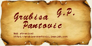Grubiša Pantović vizit kartica